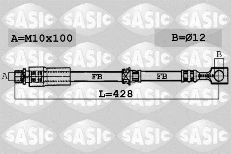 Шланг гальмівний SASIC 6606083