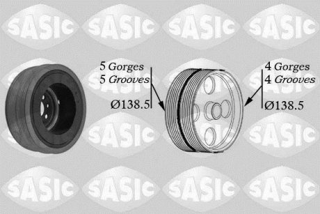 Шкив коленвала SASIC 9001804