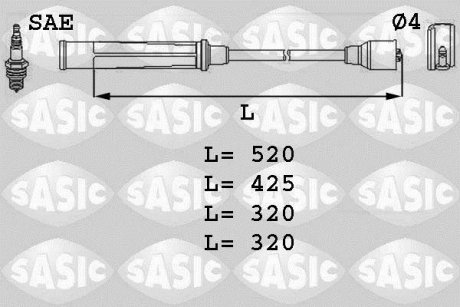 Проволока зажигания, набор SASIC 9284005