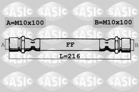 Шланг гальмівний SASIC SBH0135