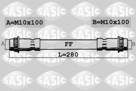 Шланг тормозной SASIC SBH0286