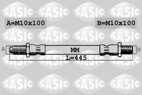 Шланг тормозной SASIC SBH6333