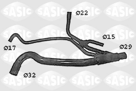 Патрубок системи охолодження SASIC SWH4300