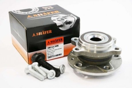 Ступиця передня VW, Golf V-VI, 04-, (4 болти), ABS+, монт. ккт.+ SHAFER SH15456K