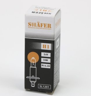 Автолампа H1 P14, 5s 70 W прозора SHAFER SL1201