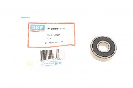 Подшипник шариковый 6000 2RSH/C3 (10х26х8) SKF 6000-2RSH/C3