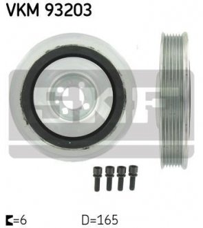 Шків колінвалу ALFA ROMEO/FIAT/LANCIA/OPEL/SAAB 156/159/Doblo/Astra/Vectra/9-3/9-5 "1,6/2,0L "96>> SKF VKM93203 (фото 1)