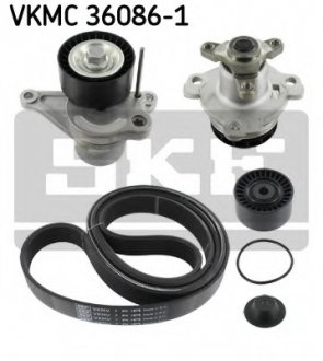 Водяна помпа+ к-кт ременя VKMC 36086-1 SKF VKMC360861