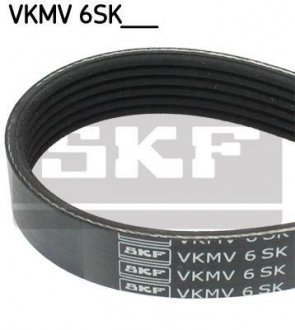 РЕМЕНЬ ПОЛИКЛИНОВЫЙ elast. VAG SKF VKMV6SK730 (фото 1)