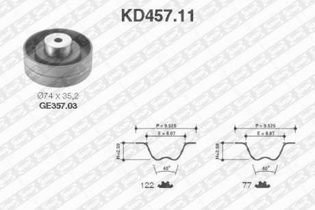 Ремк-т пасу ГРМ (5323XS+5246+55401) Volkswagen Transporter 92- SNR SNR NTN KD45711