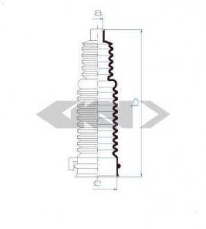Пыльник рулевой рейки SPIDAN 83956