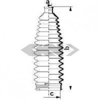 Пыльник рулевой рейки SPIDAN 83989