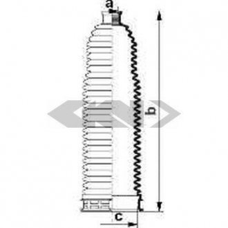 Пильовик кермової рейки SPIDAN 84085