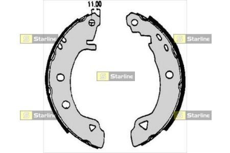 Тормозные колодки барабанные STARLINE BC 04920 (фото 1)