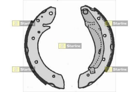 Тормозные колодки барабанные STARLINE BC 07165 (фото 1)