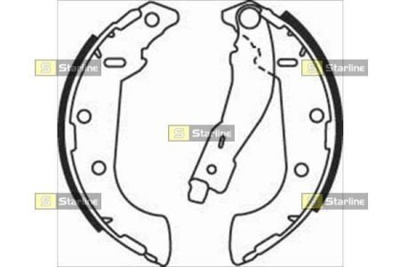 Тормозные колодки барабанные STARLINE BC 07500 (фото 1)