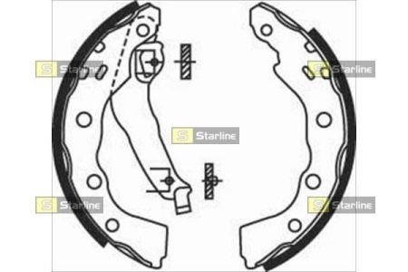 Тормозные колодки барабанные STARLINE BC 07740