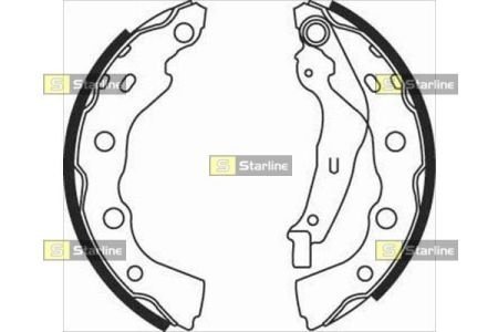 Тормозные колодки барабанные STARLINE BC 07990