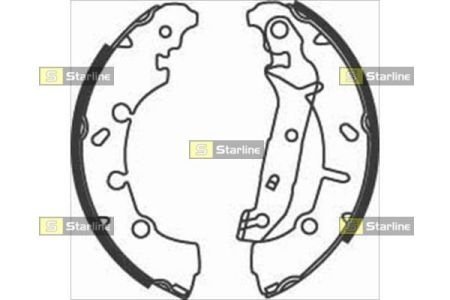 Тормозные колодки барабанные STARLINE BC 08200