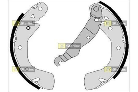 Тормозные колодки барабанные STARLINE BC 08210