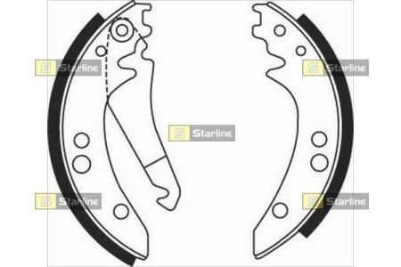 Тормозные колодки барабанные STARLINE BC 08410