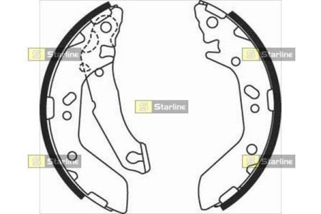 Тормозные колодки барабанные STARLINE BC 08480