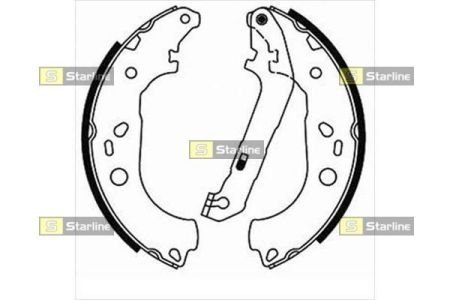 Тормозные колодки барабанные STARLINE BC 08600