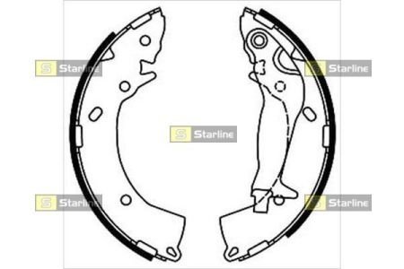 Тормозные колодки барабанные STARLINE BC 08670