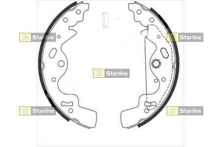 Тормозные колодки барабанные STARLINE BC 08820 (фото 1)