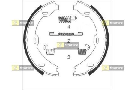 Тормозные колодки барабанные STARLINE BC 08880 (фото 1)