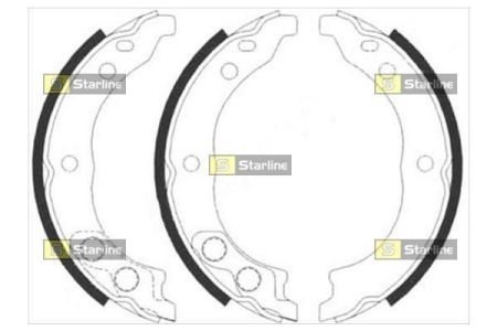 Тормозные колодки барабанные STARLINE BC 08900 (фото 1)