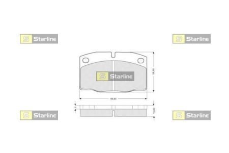 Комплект гальмівних колодок STARLINE BDS021