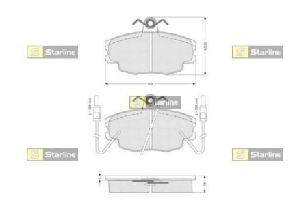 Тормозные колодки дисковые STARLINE BD S023