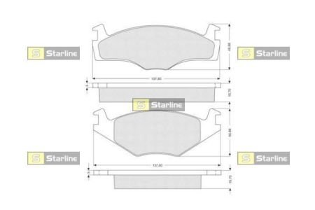 ГАЛЬМІВНІ КОЛОДКИ ДИСКОВІ STARLINE BD S027 (фото 1)