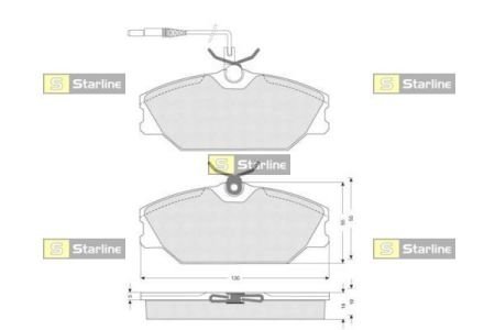 Тормозные колодки дисковые STARLINE BD S034 (фото 1)