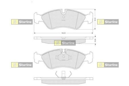 Гальмівні колодки дискові STARLINE BD S037 (фото 1)