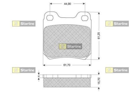 Тормозные колодки дисковые STARLINE BD S042 (фото 1)