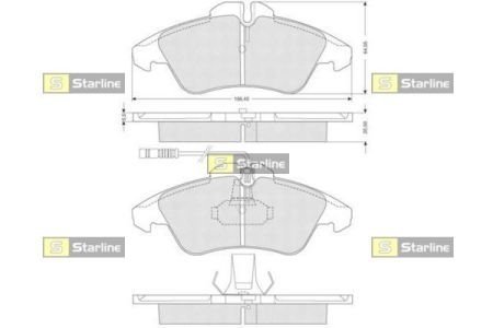 Тормозные колодки дисковые STARLINE BD S054