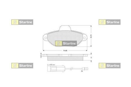 ГАЛЬМІВНІ КОЛОДКИ ДИСКОВІ STARLINE BD S057