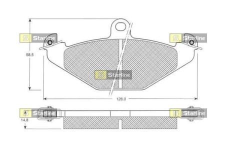 ГАЛЬМІВНІ КОЛОДКИ ДИСКОВІ STARLINE BD S059