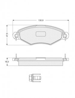 Колодки тормозные дисковые, к-т. STARLINE BDS060