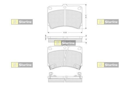 ГАЛЬМІВНІ КОЛОДКИ ДИСКОВІ STARLINE BD S063