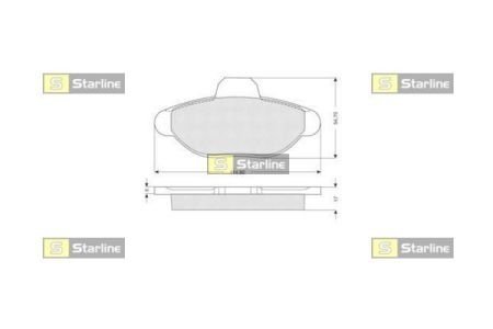 ГАЛЬМІВНІ КОЛОДКИ ДИСКОВІ STARLINE BD S070 (фото 1)