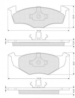 Тормозные колодки дисковые STARLINE BD S072 (фото 1)