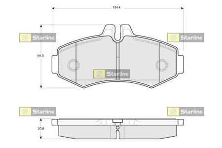 Тормозные колодки дисковые STARLINE BD S086