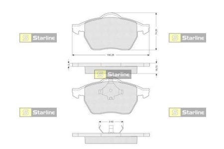 Тормозные колодки дисковые STARLINE BD S087 (фото 1)