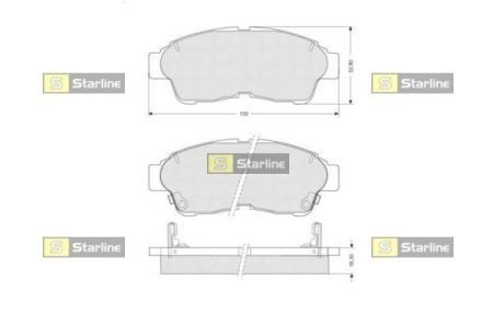 ГАЛЬМІВНІ КОЛОДКИ ДИСКОВІ STARLINE BD S094 (фото 1)