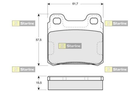 Тормозные колодки дисковые STARLINE BD S103