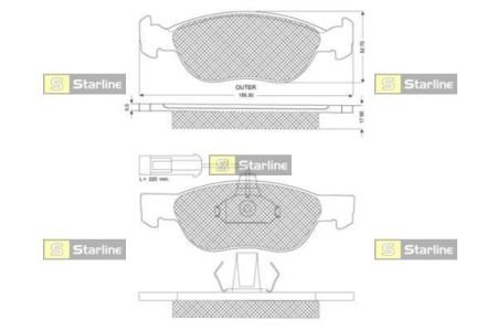 ГАЛЬМІВНІ КОЛОДКИ ДИСКОВІ STARLINE BD S123