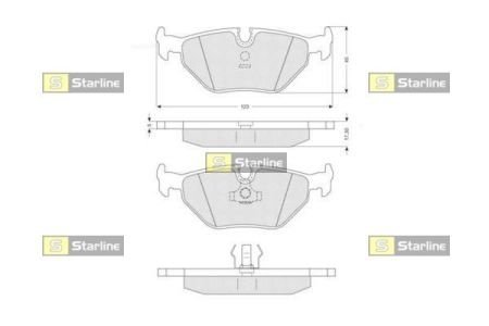 ГАЛЬМІВНІ КОЛОДКИ ДИСКОВІ STARLINE BD S131 (фото 1)